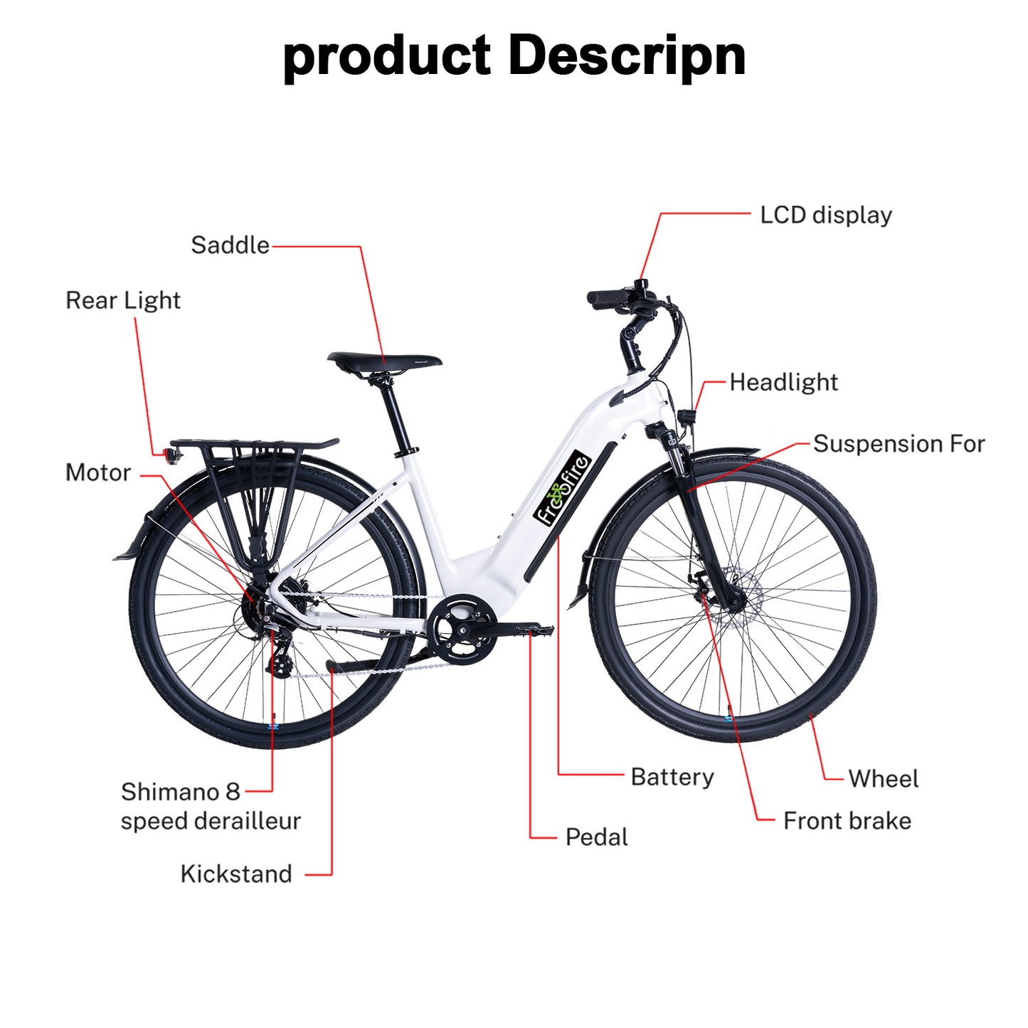 HVH-W2001 Step Thru Commuter Electric Bike